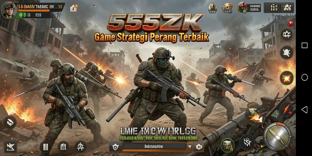 Tampilan gameplay strategi menegangkan di 555ZK yang penuh aksi.