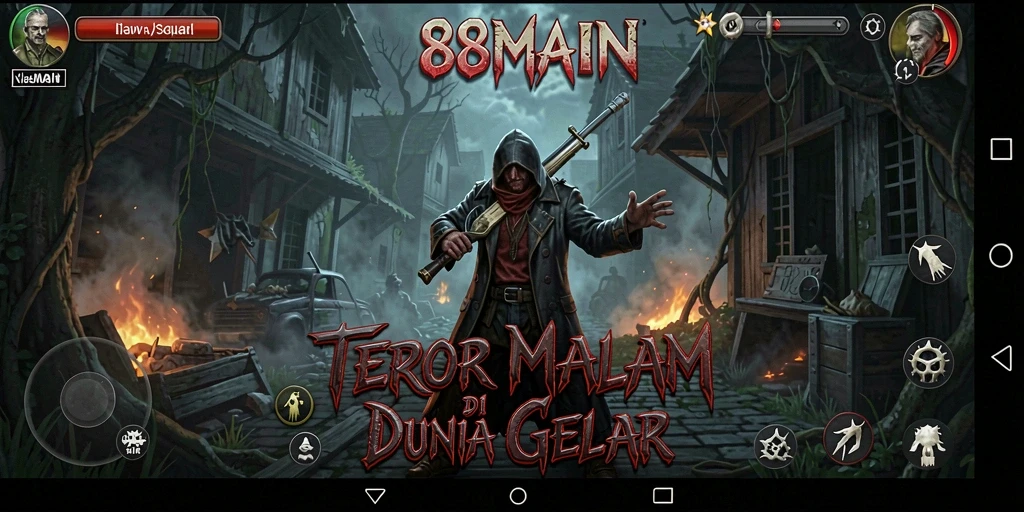 Screenshot dari gameplay horror yang menegangkan di 88MAIN.