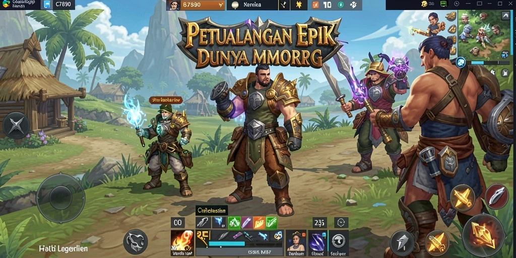 Gambaran gameplay seru dalam dunia MMORPG C7890 yang menakjubkan.