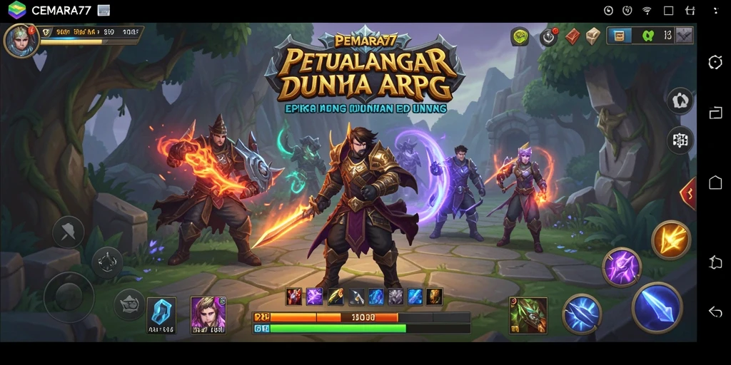 Tangkapan layar CEMARA77 menunjukkan aksi pertempuran seru dalam petualangan ARPG.
