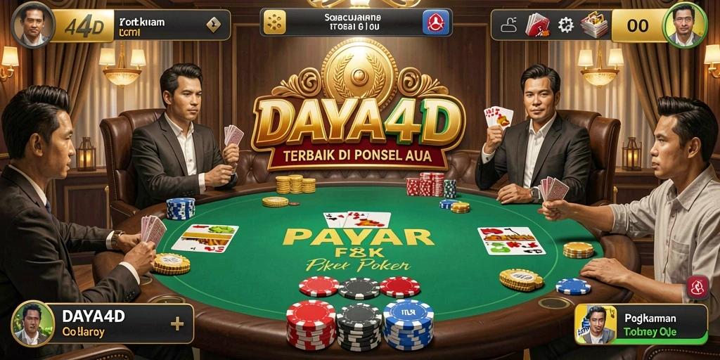 Screenshot DAYA4D menampilkan gameplay seru dan menegangkan dari permainan Poker.