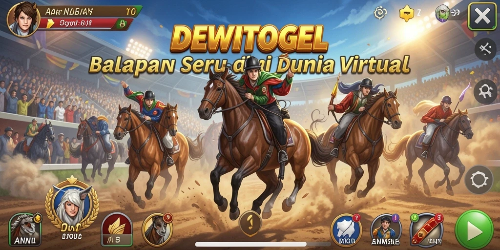 Tampilan gameplay balapan seru DEWITOGEL yang menegangkan.