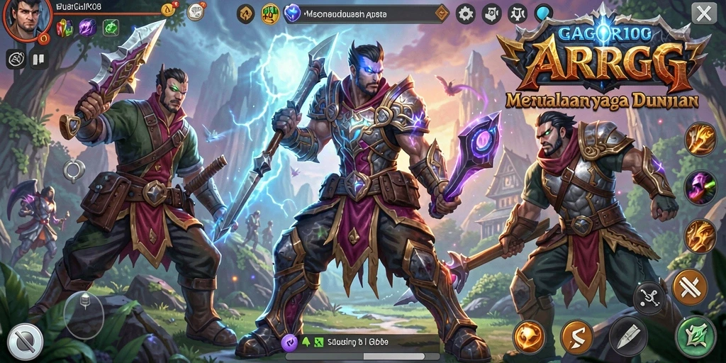 Tampilan gameplay GACOR108 dengan aksi pertarungan yang seru.