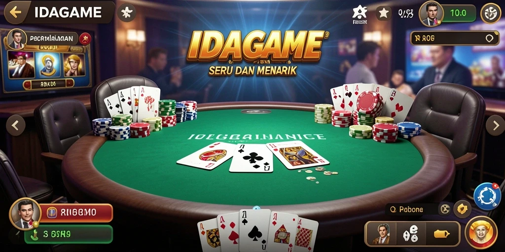 Tampilan gameplay Poker yang memikat di IDAGAME.