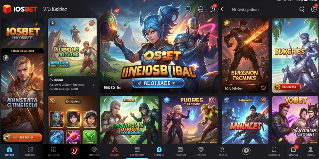 Tampilan aplikasi IOSBET yang modern dan fungsional.