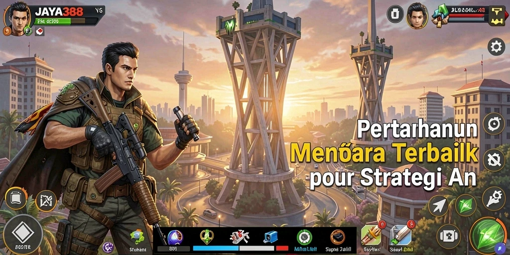 Tampilan gameplay menara yang menarik dan penuh aksi dari JAYA388.
