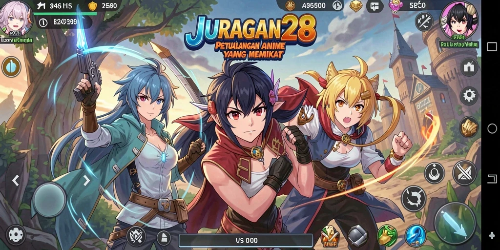 Tampilan gameplay JURAGAN28 yang menakjubkan dan penuh warna.
