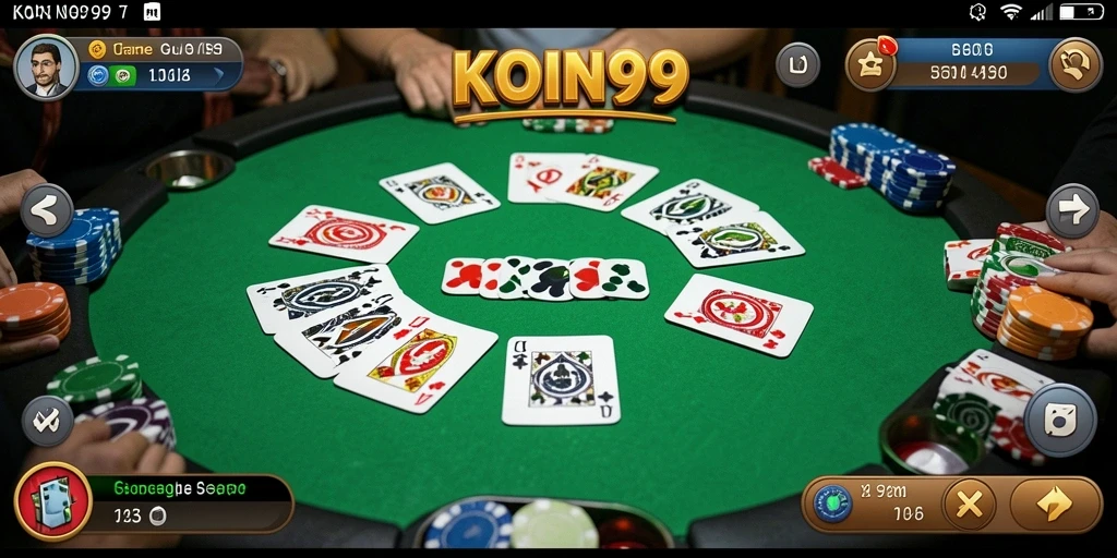 Screenshot utama KOIN99 menampilkan gameplay Gaple yang seru dan menarik.
