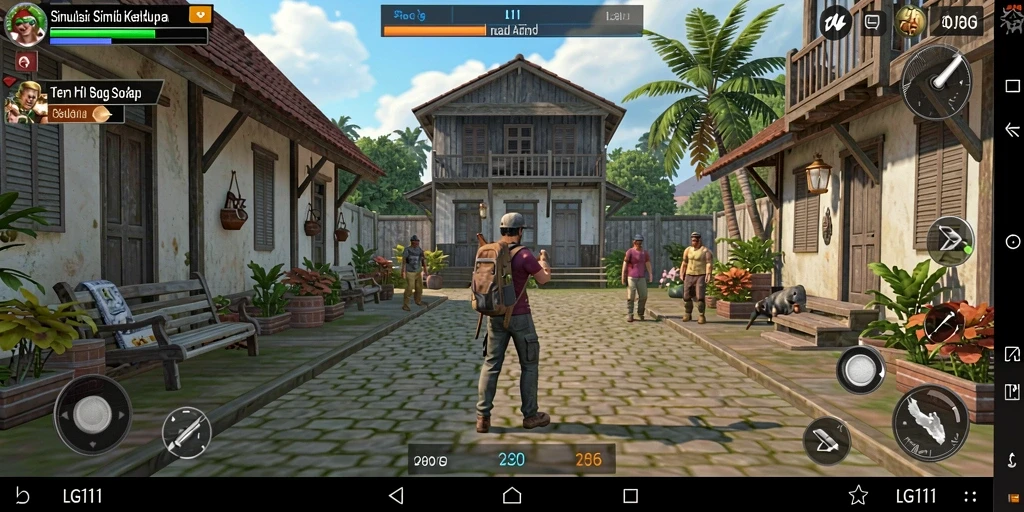 Tampilan gameplay LG111 menampilkan interaksi seru antara karakter dalam simulasi kehidupan.