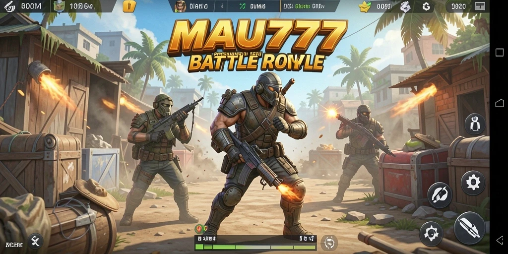 Tampilan seru gameplay MAU777 dalam pertarungan Battle Royale.