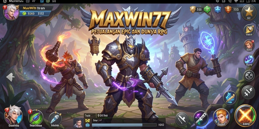 Tampilan gameplay RPG yang mendebarkan dan penuh warna.