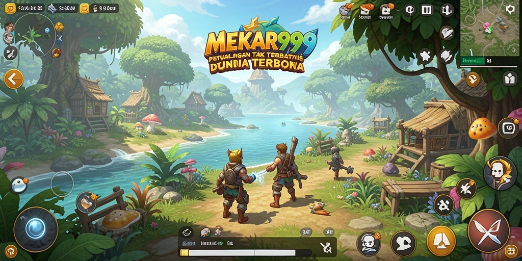 Tampilan gameplay MEKAR99 yang menakjubkan dalam dunia terbuka.