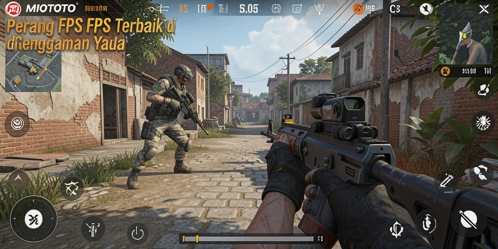 Gameplay seru MIOTOTO dalam aksi pertempuran FPS.