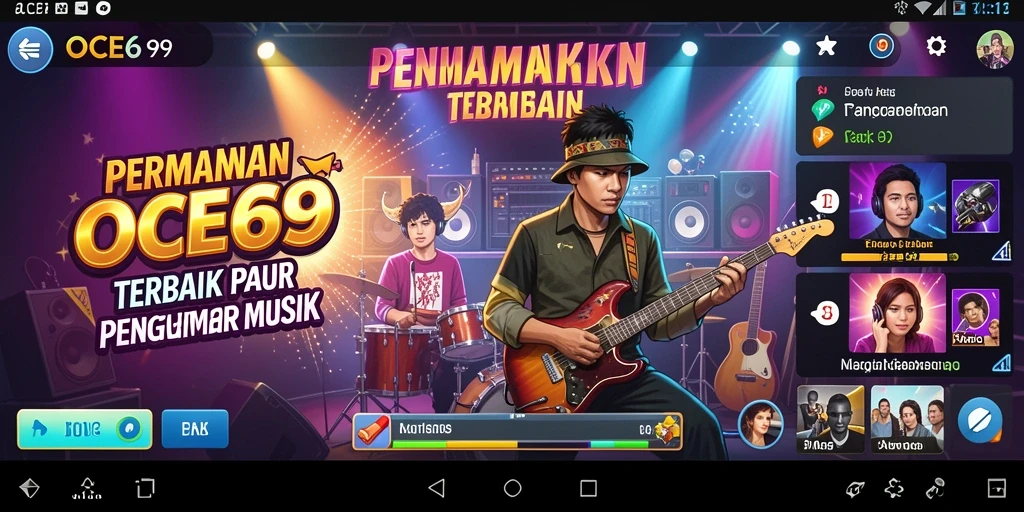 Screenshot gameplay OCE69 menampilkan aksi permainan musik yang menarik.