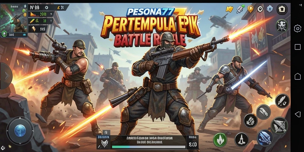 Gameplay PESONA77 yang menegangkan dalam arena pertempuran.
