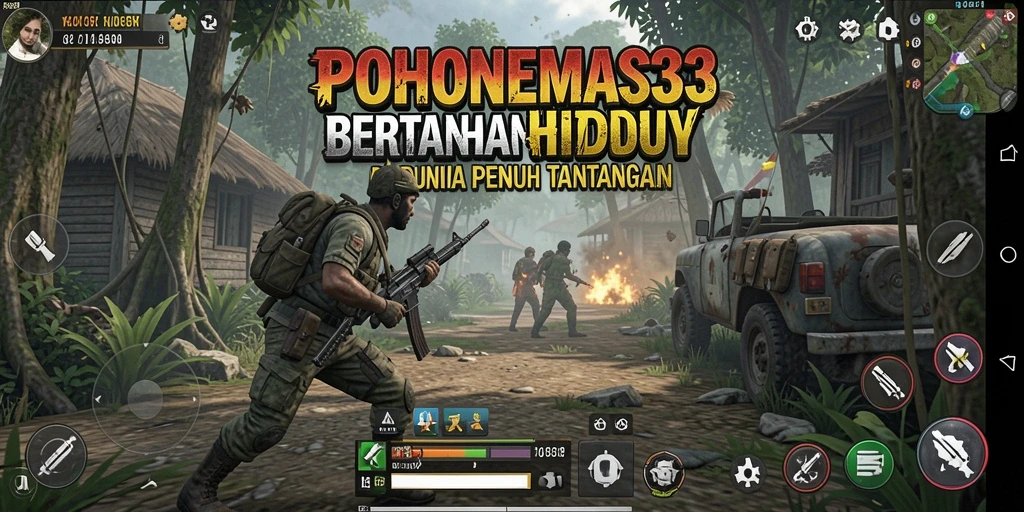 Tangkapan layar POHONEMAS33 menampilkan aksi mendebarkan dalam Battle Royale.