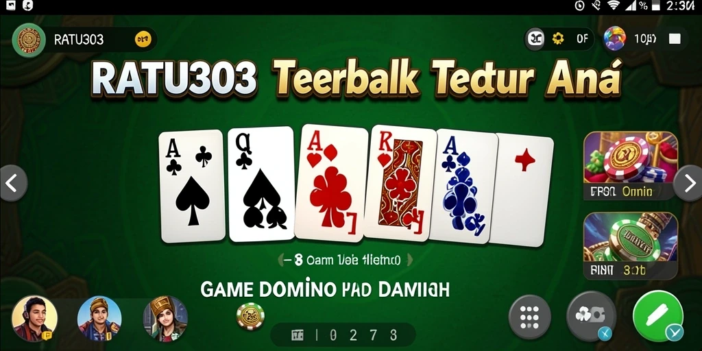Screenshot RATU303 menunjukkan serunya gameplay Domino.