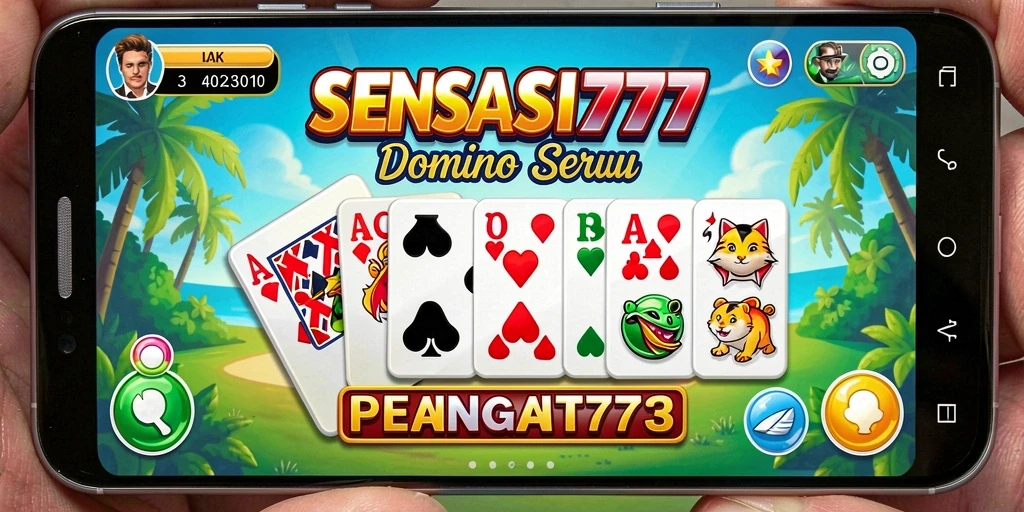 Screenshot gameplay SENSASI777 yang menampilkan momen seru bermain Domino.