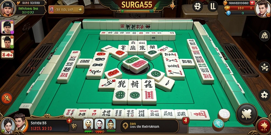 Screenshot utama SURGA55 yang menunjukkan gameplay Mahjong yang mengasyikkan.