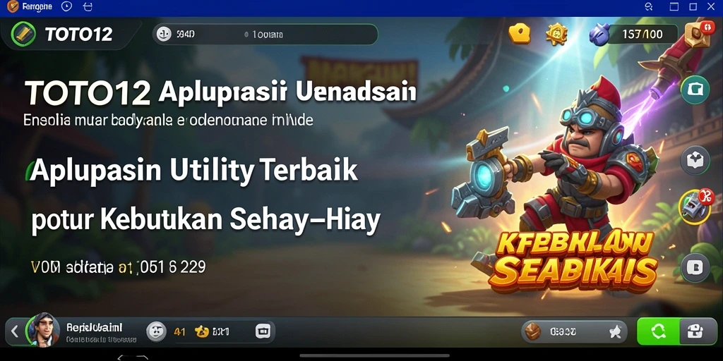 Screenshot utama TOTO12 menampilkan antarmuka aplikasi Utility yang intuitif.