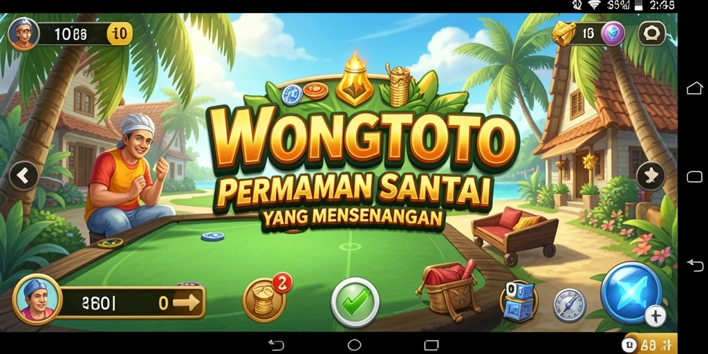 Screenshot gameplay WONGTOTO yang menampilkan kesenangan bermain casual.