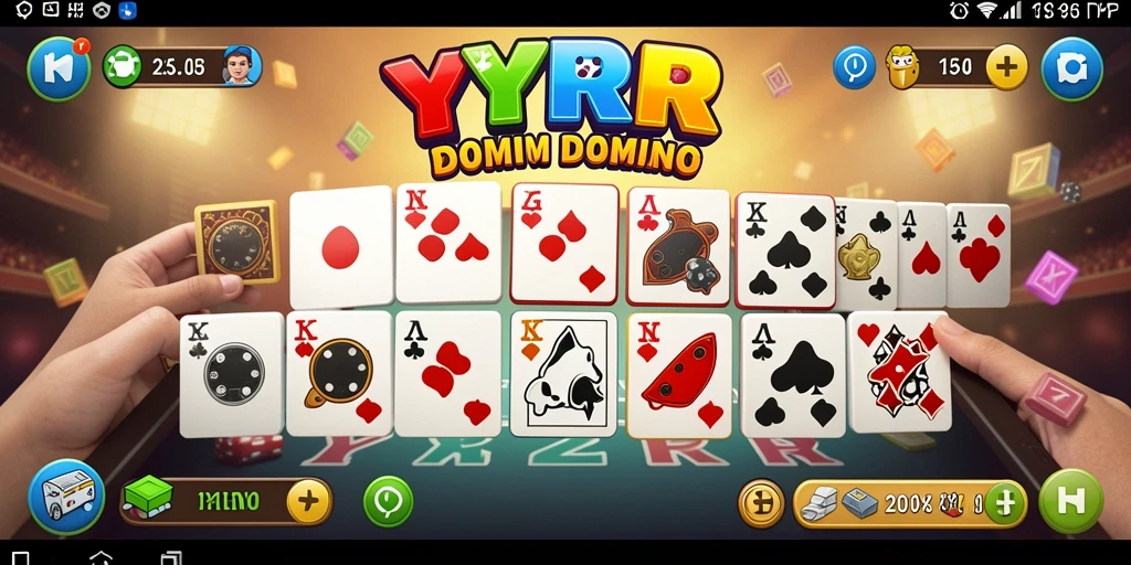Gameplay seru YYRR yang menghadirkan Domino klasik.